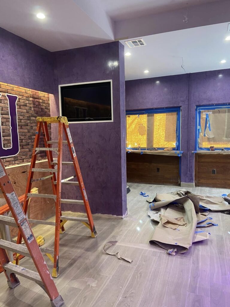 Interior Painting, texture, carpentry installation and more for Commercial properties and businesses - HG Andres Painting in Dallas-Ft Worth